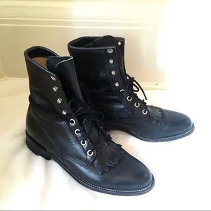 Vintage Leather Combat Boots